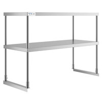 Avantco 178SSDOS4418 18" x 44 1/2" Stainless Steel Double Deck Overshelf