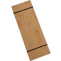 American Metalcraft BBR12 4 1/2" x 12 1/2" Bamboo Wood Rubberband Menu Holder