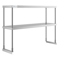 Avantco 178SSDOS4412 12" x 44 1/2" Stainless Steel Double Deck Overshelf