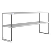 Avantco 178SSDOS6818 18" x 67 15/16" Stainless Steel Double Deck Overshelf