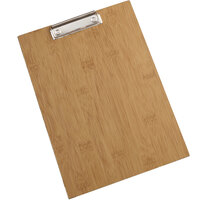 American Metalcraft BB12 9" x 12 1/2" Bamboo Wood Clipboard Menu Holder