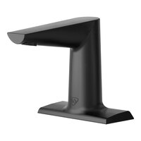 T&S WaveCrest ECW-3163-MB Matte Black Deck Mount Sensor Faucet with 5" Cast Spout, 4" Centers, and 0.5 GPM Vandal-Resistant Non-Aerated Spray Device