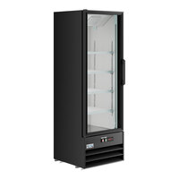 Avantco GDC-10-HC 21 5/8" Black Customizable Left-Hinged Swing Glass Door Merchandiser Refrigerator with LED Lighting