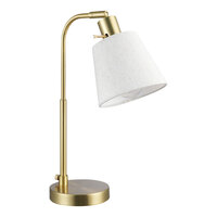 Globe 16 1/8" Modern Matte Brass Desk Lamp - 120V, 60W