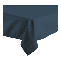 Oxford 42" x 42" Square Navy Blue 100% Spun Polyester Hemmed Cloth Table Cover - 36/Case