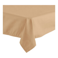 Oxford 42" x 42" Square Sandalwood 100% Spun Polyester Hemmed Cloth Table Cover - 36/Case