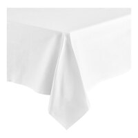 Oxford 72" x 72" Square White 100% Cotton Hemmed Momie Cloth Table Cover - 48/Case