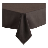 Oxford 42" x 42" Square Chocolate Brown 100% Spun Polyester Hemmed Cloth Table Cover - 36/Case