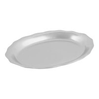 Bon Chef Queen Anne 9 1/2" x 12" Pewter-Glo Cast Aluminum Oval Platter