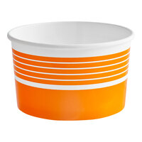 Choice 16 oz. Orange Paper Frozen Yogurt / Soup / Food Cup - 1000/Case