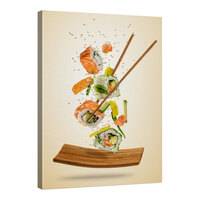 Elephant Stock 32" x 48" Salmon Sushi Rolls Canvas Wall Art