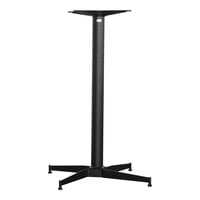 NOROCK Parkway 30" x 30" Sandstone Black Zinc-Plated Powder-Coated Steel Self-Stabilizing Outdoor / Indoor Bar Height Table Base