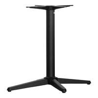 NOROCK Trail 30" x 22" Sandstone Black Zinc-Plated Powder-Coated Steel Self-Stabilizing Outdoor / Indoor Standard Height Table Base