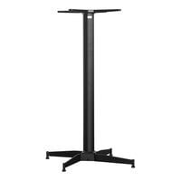 NOROCK Parkway 27" x 27" Sandstone Black Zinc-Plated Powder-Coated Steel Self-Stabilizing Outdoor / Indoor Bar Height Table Base