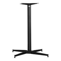 NOROCK Parkway 36" x 36" Sandstone Black Steel Zinc-Plated Powder-Coated Self-Stabilizing Outdoor / Indoor Bar Height Table Base