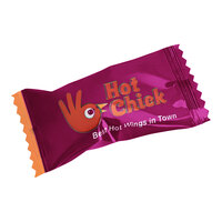 Customizable Soft Peppermints with Burgundy Wrapper - 1,000/Case