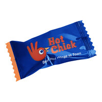 Customizable Chocolate Pastel Mints with Assorted Candy Shell and Blue Wrapper - 1,000/Case