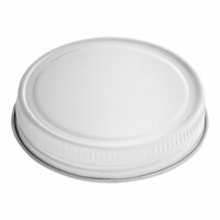 53/400 White Metal Lid with Plastisol Liner - 100/Pack