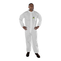 Cordova White Defender II Microporous Heavy Weight Coveralls with Elastic Wrists - 25/Case