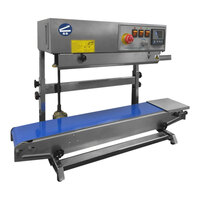 Sealer Sales Vertical Semi-Automatic Right-Feed Band Sealer with Embossing Wheel CBS-880II - 110V