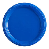 Choice 9" Blue Plastic Plate - 125/Pack