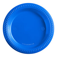 Choice 6" Blue Plastic Plate - 125/Pack