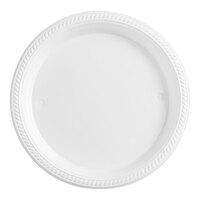 Choice 9" White Plastic Plate - 125/Pack