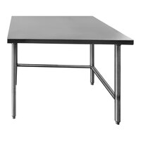 Winholt DTR-3036-HKD 30" x 36" 16 Gauge 300 Stainless Steel Open Base Work Table