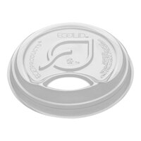 Eco-Products GreenStripe 12, 16, and 22 oz. PLA Compostable Flat Sip Lid for Paper Cold Cups - 1,000/Case