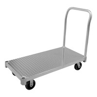 New Age 51" x 24" x 41" Aluminum Platform Truck with Tread Plate Deck - 2,600 lb. Capacity PT2448P6