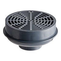 Sioux Chief 841-2P 841 Series QuadDrain 6 1/2" Round Light-Duty Floor Drain with Polypropylene Strainer, PVC Base, and 2" Outlet