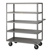 Little Giant 30" x 48" x 63 1/2" Heavy-Duty 5-Shelf Steel Truck with 6" Phenolic Wheels 5M-3048-6PH