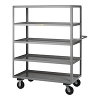 Little Giant 30" x 48" x 65" Heavy-Duty Lipped 5-Shelf Steel Truck with 6" Phenolic Wheels 5ML-3048-6PH