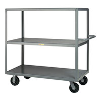 Little Giant 30" x 48" x 45" Heavy-Duty 3-Shelf Steel Truck with 6" Phenolic Wheels 3M-3048-6PH