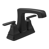 Delta Faucet 2564-BLMPU-DST Ashlyn 1.2 GPM Deck-Mount Matte Black Finish Lavatory Faucet with 4" Centers, Lever Handles, and Metal Pop-Up Drain