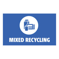 Lavex 3" x 5" Mixed Recycling Waste Stream Label - 10/Pack