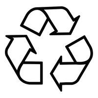 Lavex 6" x 6" Recycle Waste Stream Label - 10/Pack