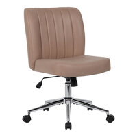 Boss Modern Tan Leathaire Mid-Back Task Chair