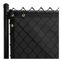 FenceScreen 350 Series 6' x 50' Black PVC Mesh PLUS Privacy Fence Screen 350-50-58BK