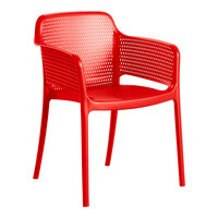 Lancaster Table & Seating Rio Buoy Red Resin Arm Chair