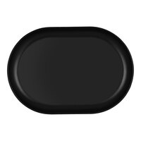 Cal-Mil Oslo 13" x 9" Black Oval Melamine Platter