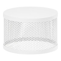 Cal-Mil Juno 7 1/2" x 5" White Perforated Metal Round Display Stand