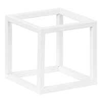 Cal-Mil Juno 8" x 8" x 8" White Metal Cube Display Riser