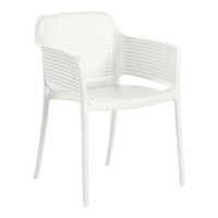 Lancaster Table & Seating Rio Cloud White Resin Arm Chair