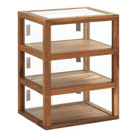 Cal-Mil Sydney 21" x 17" x 28" 3-Tier Walnut Bakery Display Case 22912-78