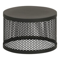 Cal-Mil Camden 7 1/2" x 5" Black Perforated Metal Round Display Stand