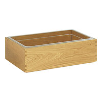 Cal-Mil Sydney 21 1/4" x 13 1/4" x 7" Oak Ice Housing with Clear Pan 23184-12-21