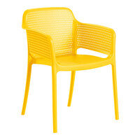 Lancaster Table & Seating Rio Sunshine Yellow Resin Arm Chair