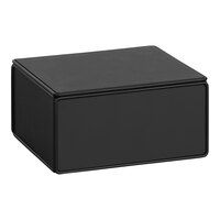 Cal-Mil Onyx 12" x 12" x 6" Black Metal Cube Display Stand