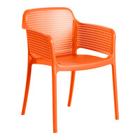 Lancaster Table & Seating Rio Sunset Orange Resin Arm Chair